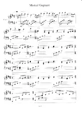 télécharger la partition d'accordéon Mistral Gagnant (Piano) au format PDF