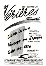 télécharger la partition d'accordéon Les Succès de Jacques Vérières / Les Chansons de Jacques Vérières (Chantés par : Line Renaud / Edith Piaf / Mouloudji) au format PDF