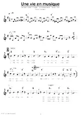 scarica la spartito per fisarmonica Une vie en musique (Valse Chantée) in formato PDF