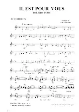 descargar la partitura para acordeón Il est pour vous (Boléro Typic) en formato PDF