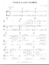 télécharger la partition d'accordéon Famous last words (Rock Ballade) au format PDF