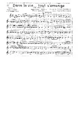 download the accordion score Dans la vie tout s'arrange (Interprète et arrangement : Camille Sauvage) (One Step) in PDF format