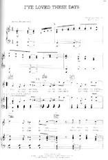 télécharger la partition d'accordéon I've loved these days (Ballade) au format PDF