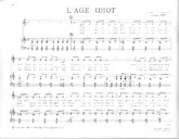 télécharger la partition d'accordéon L'âge idiot au format PDF