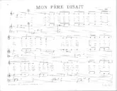 télécharger la partition d'accordéon Mon père disait au format PDF