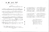 télécharger la partition d'accordéon Je ne sais pas (Ballade) au format PDF