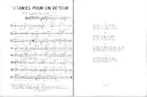 scarica la spartito per fisarmonica Litanies pour un retour (Valse Lente) in formato PDF