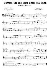 download the accordion score Comme on est bien dans tes bras (Addormentarmi cosi) (Boléro) in PDF format