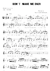 scarica la spartito per fisarmonica Don't make me over (T'en va pas comme ça) (Ballade) in formato PDF
