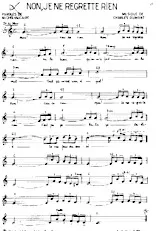scarica la spartito per fisarmonica Non Je ne regrette rien (Interprète : Edith Piaf) (Slow Rock) in formato PDF