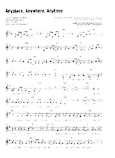 scarica la spartito per fisarmonica Anyplace Anywhere Anytime (Interprète : Nena & Kim Wilde) (Swing Rock) in formato PDF