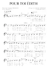 scarica la spartito per fisarmonica Pour toi Edith (Valse en hommage à Edith Piaf) in formato PDF