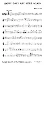 télécharger la partition d'accordéon Happy days are here again (Interprètes : Ben Selvin and the Crooners) (Fox Trot) au format PDF