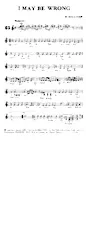 télécharger la partition d'accordéon I may be wrong (Interprète : Dinah Shore) (Fox Trot) au format PDF