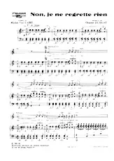 download the accordion score Non Je ne regrette rien (Chant : Edith Piaf) in PDF format