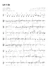 télécharger la partition d'accordéon Let it be (Interprètes : The Beatles) (Ballade) au format PDF