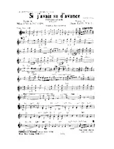 scarica la spartito per fisarmonica Si j'avais su d'avance (Tango Slow) in formato PDF