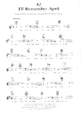 télécharger la partition d'accordéon I'll remember April (Interprète : Frank Sinatra) (Slow) au format PDF