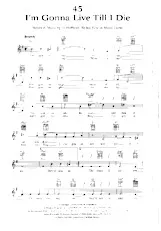télécharger la partition d'accordéon I'm gonna live till I die (Interprète : Frank Sinatra) (Jazz Swing) au format PDF