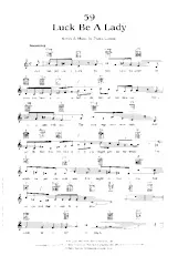 scarica la spartito per fisarmonica Luck be a lady (Interprète : Frank Sinatra) (Jazz Swing) in formato PDF