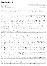 descargar la partitura para acordeón Mambo n°5 en formato PDF
