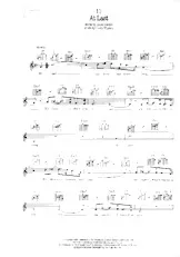 scarica la spartito per fisarmonica At last (Interprète : Etta James) (Slow) in formato PDF