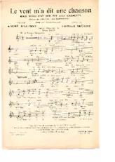 télécharger la partition d'accordéon Le vent m'a dit une chanson (Der Wind hat mir ein Lied erzahlt) (Du Film : La Habanera) (Chant : Zarah Leander) (Tango) au format PDF