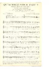 télécharger la partition d'accordéon Qu'auriez-vous fait (What would you do) (Du Film : Une heure près de toi) (Chant : Maurice Chevalier) (Slow Fox) au format PDF