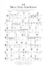 télécharger la partition d'accordéon More than you know (Chant : Frank Sinatra) (Slow) au format PDF