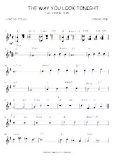 descargar la partitura para acordeón The way you look tonight (Du Film : Sur les ailes de la danse) (Chant : Frank Sinatra) (Relevé) en formato PDF