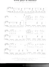 télécharger la partition d'accordéon Vivre pour le meilleur (Chant : Johnny Hallyday) au format PDF