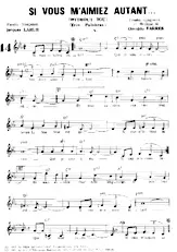download the accordion score Si vous m'aimiez autant (Without you) (Tres Palabras) (Beguine) in PDF format