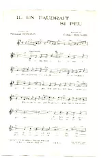 scarica la spartito per fisarmonica Il en faudrait si peu (Chant : André Claveau) in formato PDF