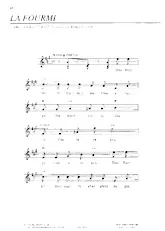 télécharger la partition d'accordéon La fourmi (Chant : Juliette Greco) au format PDF