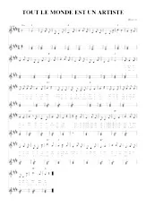 scarica la spartito per fisarmonica Tout le monde est artiste (Chant : Bourvil) (Relevé) in formato PDF
