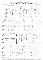scarica la spartito per fisarmonica Out here on my own (Chant : Irène Cara) (Ballade) in formato PDF