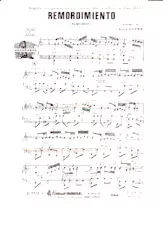 télécharger la partition d'accordéon Remordimiento (Remords) (Tango) au format PDF