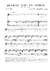 télécharger la partition d'accordéon Reviens vite et oublie (Be my Baby) (Chant : Les Surfs / Frank Alamo) au format PDF