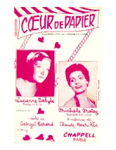 télécharger la partition d'accordéon Coeur de papier (Chant : Lucienne Delyle / Michèle Matey) (Orchestration) (Valse) au format PDF