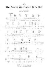 scarica la spartito per fisarmonica The night we called it a day (Chant : Frank Sinatra) (Slow) in formato PDF