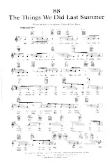 descargar la partitura para acordeón The things we did last summer (Chant : Frank Sinatra) (Slow) en formato PDF