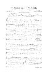 télécharger la partition d'accordéon Mado Je t'adore (Valse Musette) au format PDF