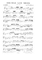 télécharger la partition d'accordéon Dis-moi les mots (Tango Chanté) au format PDF
