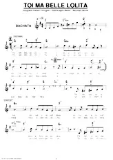 scarica la spartito per fisarmonica Toi ma belle Lolita (Bachata) in formato PDF