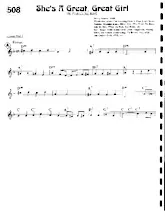 scarica la spartito per fisarmonica She's a great Great girl (Interprètes : Hal Kemp et son Ochestre) (Fox Trot) in formato PDF