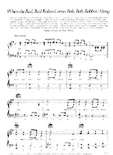 scarica la spartito per fisarmonica When the red Red Robin comes Bob Bob Bobbin' along (Chant : Sophie Tucker) (Fox Trot) in formato PDF