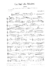 télécharger la partition d'accordéon Le bal du bistro (Sur les motifs de la chanson de Paska et Henri Panella) (Java) au format PDF