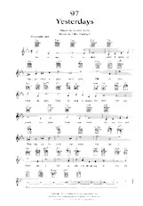 télécharger la partition d'accordéon Yesterdays (Chant : Frank Sinatra) (Slow) au format PDF