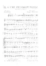scarica la spartito per fisarmonica Il a une peugeot Toto (Chanson Comique) in formato PDF