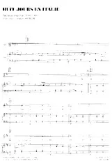 télécharger la partition d'accordéon Huit jours en Italie (Interprète : Jacques Higelin) (Valse) au format PDF